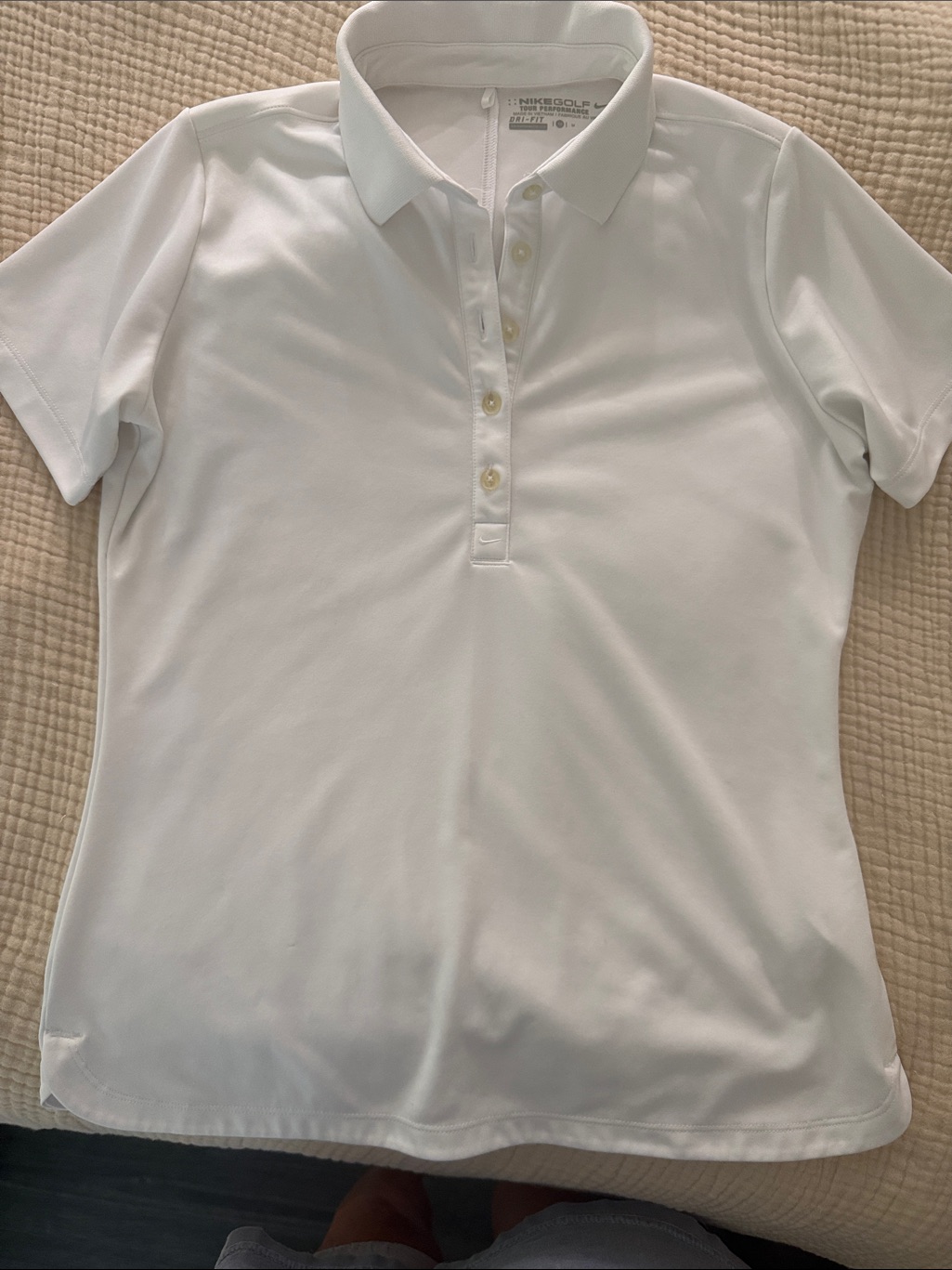 Nike White ShortSleeve Golf Polo